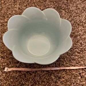 Light blue flower bowl